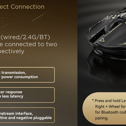 ATTACK SHARK R5 Ultra Carbon Fiber Wireless 8K Gaming Mouse 39g SUPERLIGHT, PixArt PAW3950MAX Gaming Sensor, 8000Hz Wireless Pol
