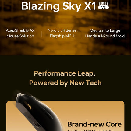ATK Blazing Sky X1V2/X1 Air+ Wireless Mouse Dual Mode Paw 3950ultra 8k Return Rate Custom Ergonomics E-Sport Gaming Ofiice Mouse
