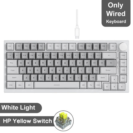 AJAZZ AK820/Pro Wireless Mechanical Keyboard Bluetooth 5.1 2.4G USB-C Wired Hot Swappable RGB Gaming Keyboard Gasket Mount with
