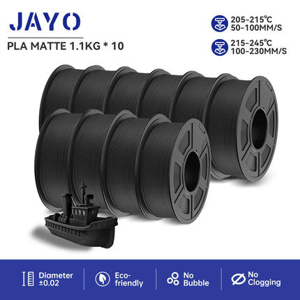 JAYO 10 Rolls PLA Plus / PETG / High Speed Matte PLA / PLAFilament 175mm No Bubbles Smooth Multiple Colors Optional for 3D Print