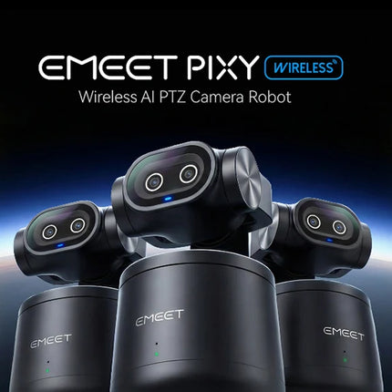 4K Webcam PTZ Web Camera EMEET PIXY Dual-Camera AI Tracking Video Camera for Streaming With SonySensor Gesture Control Autofocus