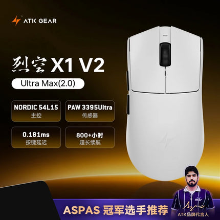 ATK Blazing Sky X1V2/X1 Air+ Wireless Mouse Dual Mode Paw 3950ultra 8k Return Rate Custom Ergonomics E-Sport Gaming Ofiice Mouse