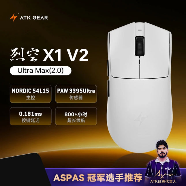 ATK Blazing Sky X1V2/X1 Air+ Wireless Mouse Dual Mode Paw 3950ultra 8k Return Rate Custom Ergonomics E-Sport Gaming Ofiice Mouse