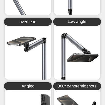 TELESIN Magnetic Mobile Phone Floor Stand Cantilever Live Broadcast Tablet Bracket Lifting Bracket Universal Mobile Phone Holder