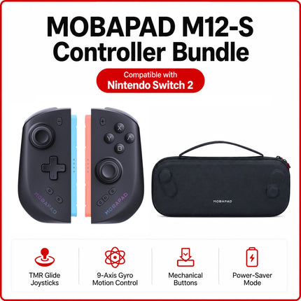 MOBAPAD M12 S/HD Gaming Controller for Nintendo Switch 2 with TMR Sticks, Mechanical Buttons Joypad for Switch2 Console