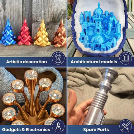 JAYO 3D Printer Filament  PETG PLA HSMPETG PLA PLUS 1.75mm 5Rolls 3D Printing Materials for 100% No Bubble &FDM 3D Pen DIY Gift
