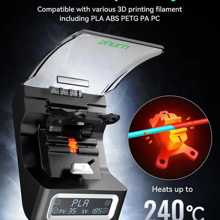 SUNLU Filament Connector FC01 for 1.75mm PLA/ABS/PETG/PA/PC Filament Fast Welding Splicer Simple to Use with 200pcs PTFE Sleeve