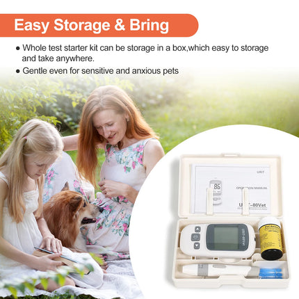 Glucose Monitoring Kit for Dogs & Cats, Pet Blood Sugar Monitor with Pain-Free & Easy Shuttle, No-Coding Kits
