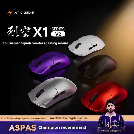 ATK Blazing Sky X1V2/X1 Air+ Wireless Mouse Dual Mode Paw 3950ultra 8k Return Rate Custom Ergonomics E-Sport Gaming Ofiice Mouse