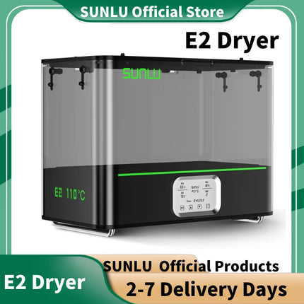 SUNLU E2 3D Filament Dryer Support 1KG Or 3KG PLA PETG PLA + Up to 110℃ Max Capacity 372×192mm×186mm