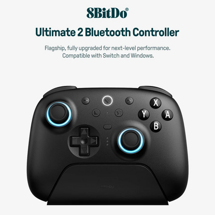 8BitDo Ultimate 2 Bluetooth Gaming Controller for Switch 2,1& Windows PC with TMR Joysticks, Switchable Triggers, Motion Control