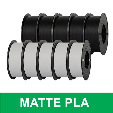 KINGROON 10KG(22LBS) PETG PLA Matte HS-PETG Filament 1.75mm High Speed 3D Printer Material Matt PLA 1kg*10 Roll Mix Color, Local