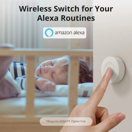 SONOFF SNZB-01P Zigbee Wireless Switch Button Smart Scene Switch Home Automation Control for EWeLink APP Alexa SmartThings