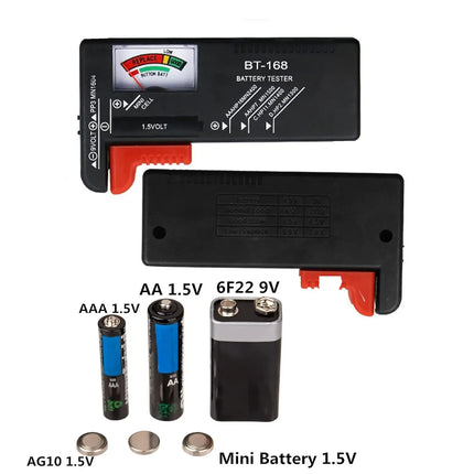 1/2pcs BT-168 Battery Tester, Universal Battery Tester, Battery Tester for Household Battery, Suitable for AAA AA C D 9V 1.5