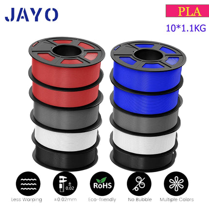 JAYO petg/PLA PLUS/High speed matte PETG /PLA filament 175mm no bubbles smooth multiple colors optional for 3D printing 10Rolls