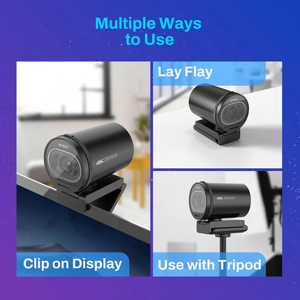 Webcam 4K Streaming Web Camera 1080P 60FPS USB Camera EMEET S600 Autofocus Living Stream Camera With Mics for Tiktok/YouTube