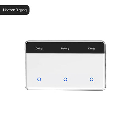 Zemismart Zigbee DIY Name Switch Smart US Touch Light Switch with Horizontal Display Screen Work with Tuya App Alexa Google Home