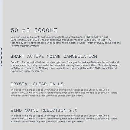 Global Version Nothing CMF Buds Pro 2 By Earphone Bluetooth 5.3 with 50 dB Hybrid Active Noise Cancellation 6 HD MICS IP55