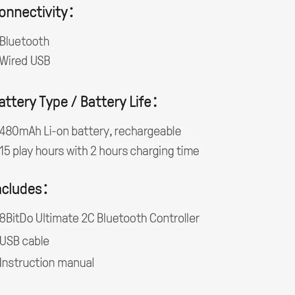 8BitDo - Ultimate 2C Wireless Hall Effect Joysticks Bluetooth Gaming Controller for Nintendo switch 2, 1, oled Lite
