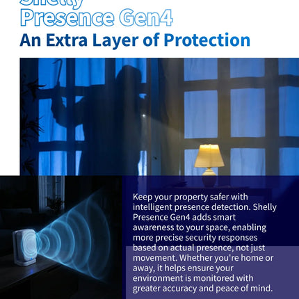 Shelly Presence Gen4 Zigbee Human Presence Detector Matter Smart Home Motion Detection Sensor Luminance Detector Home Automation