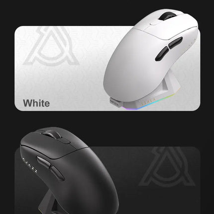 AJAZZ AJ179 PRO PAW3395 Lightweight Wired Wireless Mouse with Magnetic Charging Base Ergonomic Macro Gaming Mouse for PC Laptop