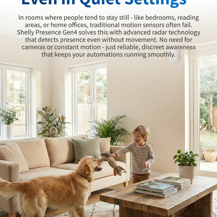 Shelly Presence Gen4 Zigbee Human Presence Detector Matter Smart Home Motion Detection Sensor Luminance Detector Home Automation