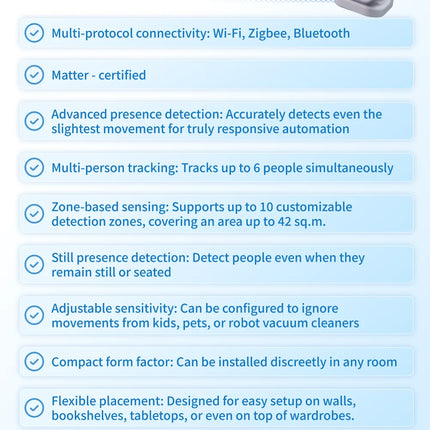Shelly Presence Gen4 Zigbee Human Presence Detector Matter Smart Home Motion Detection Sensor Luminance Detector Home Automation