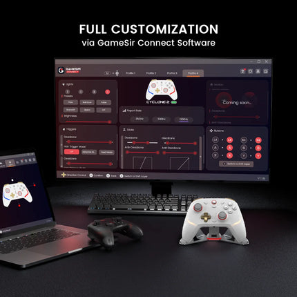 GameSir Cyclone 2 Wireless Controller for Nintendo Switch 2 / iPhone / Android, Bluetooth Gamepad with Hall Effect Triggers