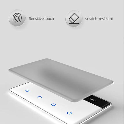 Zemismart Zigbee DIY Name Switch Smart US Touch Light Switch with Horizontal Display Screen Work with Tuya App Alexa Google Home