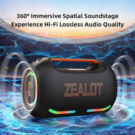 ZEALOT ZE41 250W Bluetooth Subwoofer | 48000mAh Long-Lasting Battery, RGB Lights, OTG Recording, Smart APP Control