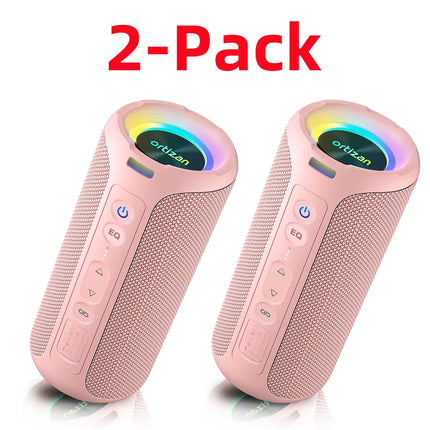 Ortizan Bluetooth Speakers 40W Enhanced Bass Portable Outdoor Wireless Speaker 30Hrs IP7 Waterproof Shower Speaker Bluetooth 5.3