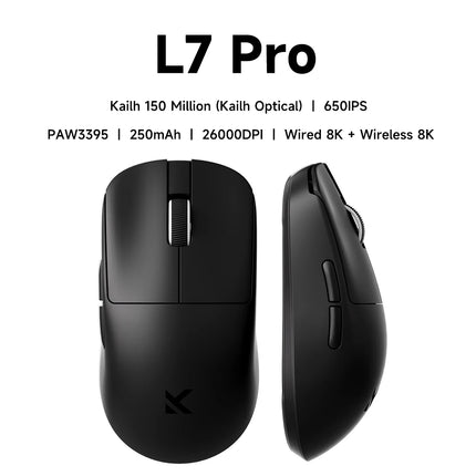 MCHOSE L7 Wireless Gaming Mouse L7 Ultra PAW3395 26K Sensor Dual 8K Polling 39g Ultra-Lightweight2.4GHz RF/BT/Wired Tri-Mode