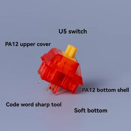 KeyGeek Y2 Switch HIFI 5PIN Linear 32g 40g 48g53g for Gaming Mechanical Keyboard Accessories Trigger Translucent RGB Hot Swap U5