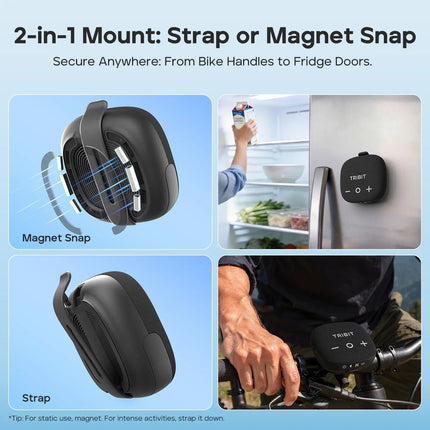 Tribit StormBox Micro 3 Wireless Speaker,13W XBass Sound,BT 6.0, 24H Playtime,IP68,TWS,Strap & Magnetic Mount for Bike/Outdoor