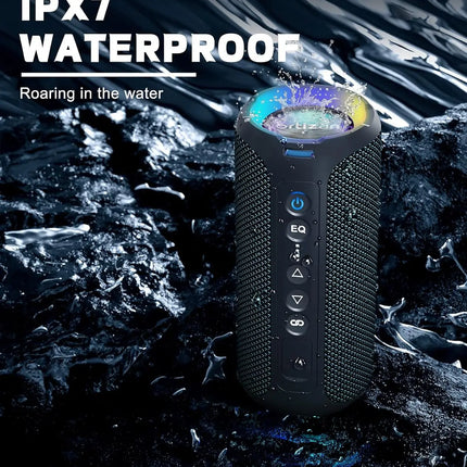 Ortizan Bluetooth Speakers 40W Enhanced Bass Portable Outdoor Wireless Speaker 30Hrs IP7 Waterproof Shower Speaker Bluetooth 5.3