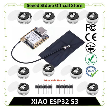 Seeed Studio XIAO ESP32S3 1pc/10pcs Esp32 S3 Dev Board, 2.4GHz Wi-Fi,BLE,Dual-core,4GHz Rod antenna,Battery Charge Supported