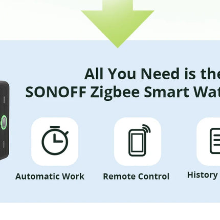 SONOFF SWV Zigbee Smart Water Valve IP55 Automatic Irrigation Easy Install Remote Control Time Schedule via eWeLink Alexa Google