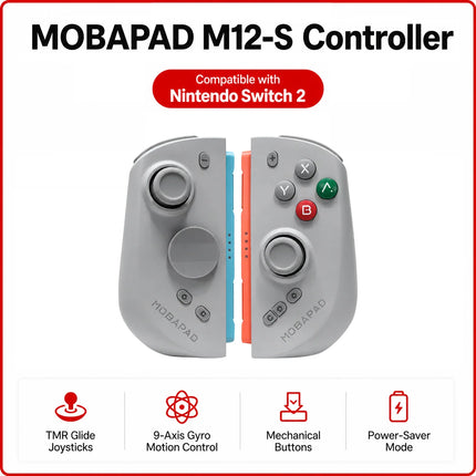 MOBAPAD M12 S/HD Gaming Controller for Nintendo Switch 2 with TMR Sticks, Mechanical Buttons Joypad for Switch2 Console