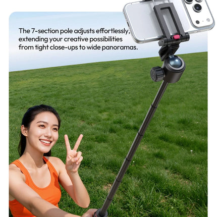 Ulanzi MT-44 B Universal Phone Tripod 1.5M Dual-Camera Setup Selfie Stick With Wireless Bluetooth for Sony Canon iPhone Xiaomi