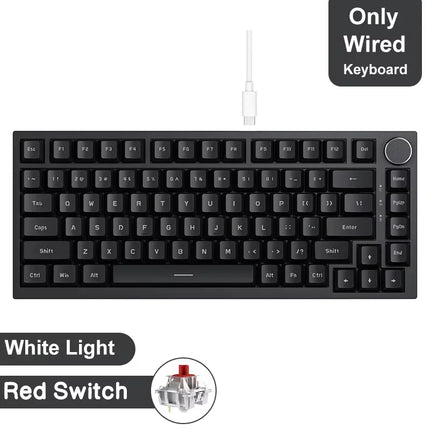 AJAZZ AK820/Pro Wireless Mechanical Keyboard Bluetooth 5.1 2.4G USB-C Wired Hot Swappable RGB Gaming Keyboard Gasket Mount with