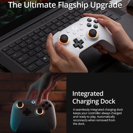 8BitDo Ultimate 2 Wireless 2.4G Gaming Controller with Charging Dock, TMR Joystick Bluetooth Gamepad for PC, Windows ,Android