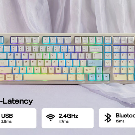 EPOMAKER Galaxy100 Lite QMK/VIA 96% ANSI US Layout Gasket Hot-Swap Wired/2.4GHz/BT Wireless 1800 Aluminum Mechanical Keyboard