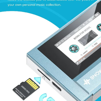 FiiO/SnowSky Echo MP3 Mini Music Player Playback 3.5mm/4.4mm Headphones Output Bluetooth HiFi Pure Music Player Custom Gifts