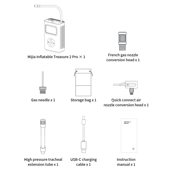 New MIJIA Air Pump 2 Pro Portable Electric Air Compressor Mi Inflatable Treasure 150psi High Pressure Motorcycle Car Soccer