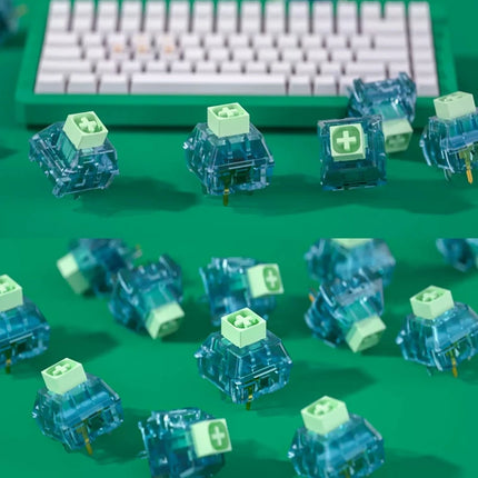 Kailh BOX Summer Switch 5 Pins Clicky Tactile Switches DIY Mechanical Gaming Keyboard Sound Crisp 55gf Factory Lubed Custom Kit