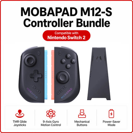 MOBAPAD M12 S/HD Gaming Controller for Nintendo Switch 2 with TMR Sticks, Mechanical Buttons Joypad for Switch2 Console
