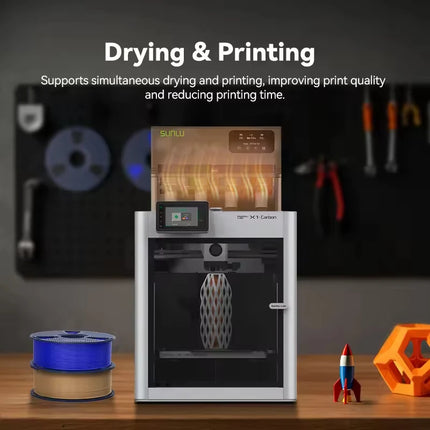 SUNLU AMS Heater,20min to 70°C,Dry&Print Simultaneously.Dual-Duct, Uniform Heat. Full AMS Compatibility,Smart Humidity,Fast Ship
