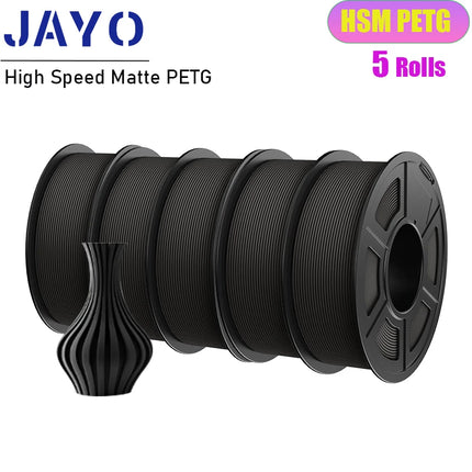 JAYO 3D Printer Filament  PETG PLA HSMPETG PLA PLUS 1.75mm 5Rolls 3D Printing Materials for 100% No Bubble &FDM 3D Pen DIY Gift