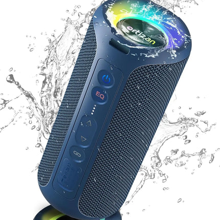 Ortizan Bluetooth Speakers 40W Enhanced Bass Portable Outdoor Wireless Speaker 30Hrs IP7 Waterproof Shower Speaker Bluetooth 5.3