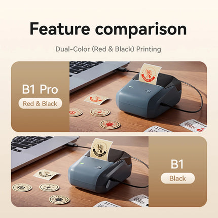 NIIMBOT B1 Portable Thermal Printer With Tapes 2 Inch Adhesive Label Printer Mini Bluetooth Sticker Maker Support Smartphones PC